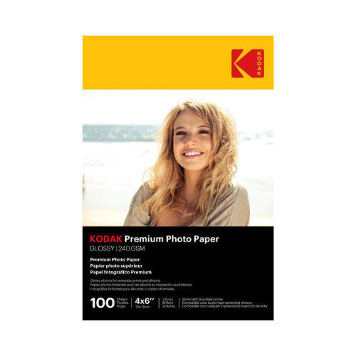 KODAK Premium Photo Paper - 4x6 inches - 100 Photo Sheets