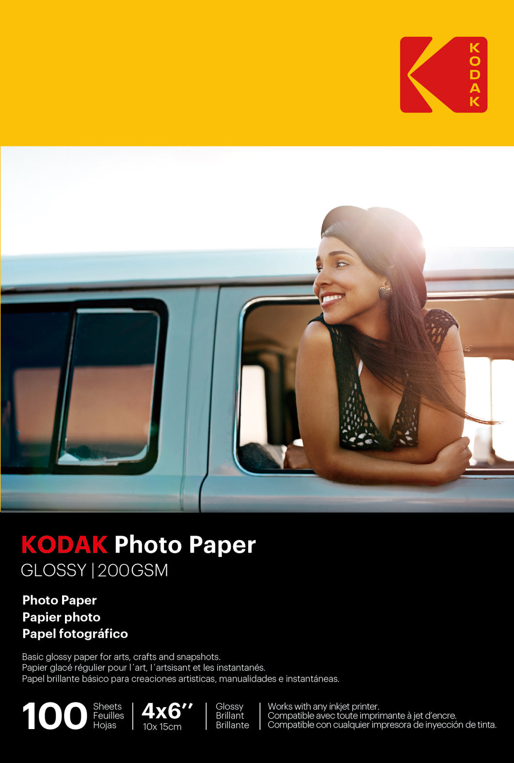 KODAK Photo Paper Gloss  - 4x6 inches - 100 Sheets - diyphotopaper