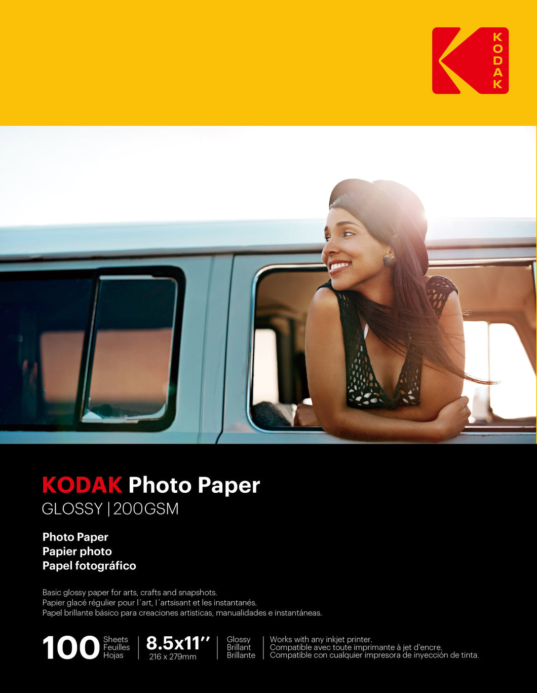KODAK Photo Paper Gloss - 8.5 x 11 inches - 100 Sheets - diyphotopaper