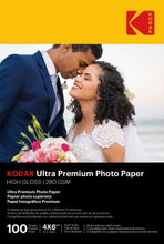 Load image into Gallery viewer, KODAK Ultra Premium Photo Paper Gloss - 4x6 inches - 100 Sheets - diyphotopaper
