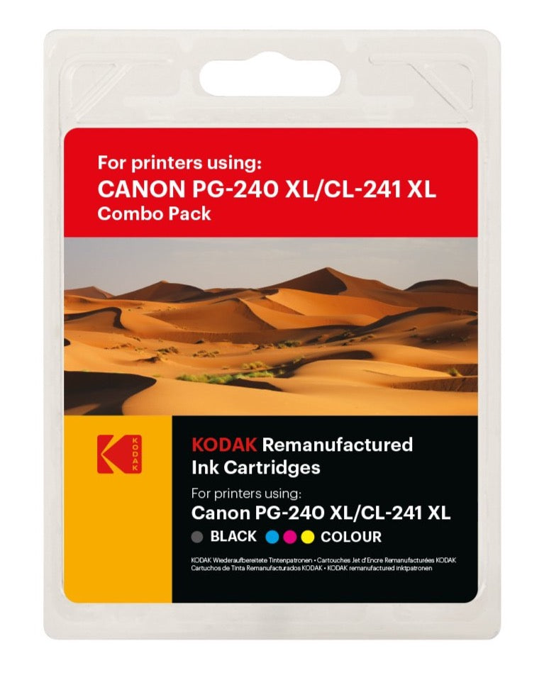 KODAK Replacement for Canon PG-240XL Black & CL-241XL Color Ink Cartridges - Combo Pack - diyphotopaper