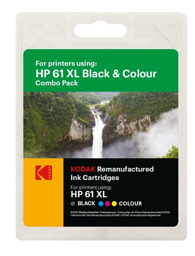 KODAK Replacement for HP - Ink Cartridges - HP61XL Black & HP61XL Color - Combo Pack - diyphotopaper
