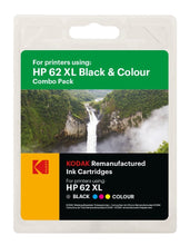 Load image into Gallery viewer, KODAK Replacement for HP - Ink Cartridges - HP62XL Black &amp; Color HP62 Color - Combo Pack - diyphotopaper
