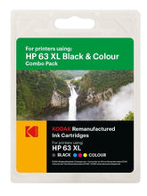 Load image into Gallery viewer, KODAK Replacement for HP - Combo Pack - HP 63XL Black and Color Ink Cartridge - diyphotopaper
