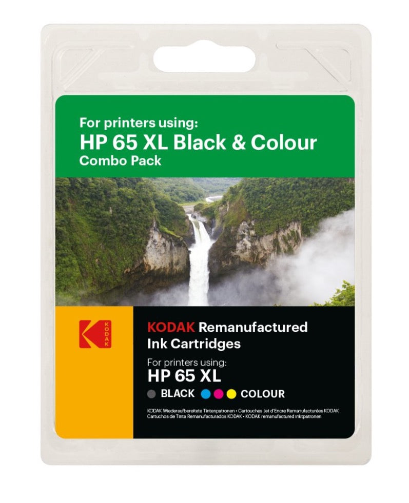 KODAK Replacement for HP - Ink Cartridges - HP65XL Black & HP65XL Color - Combo Pack - diyphotopaper