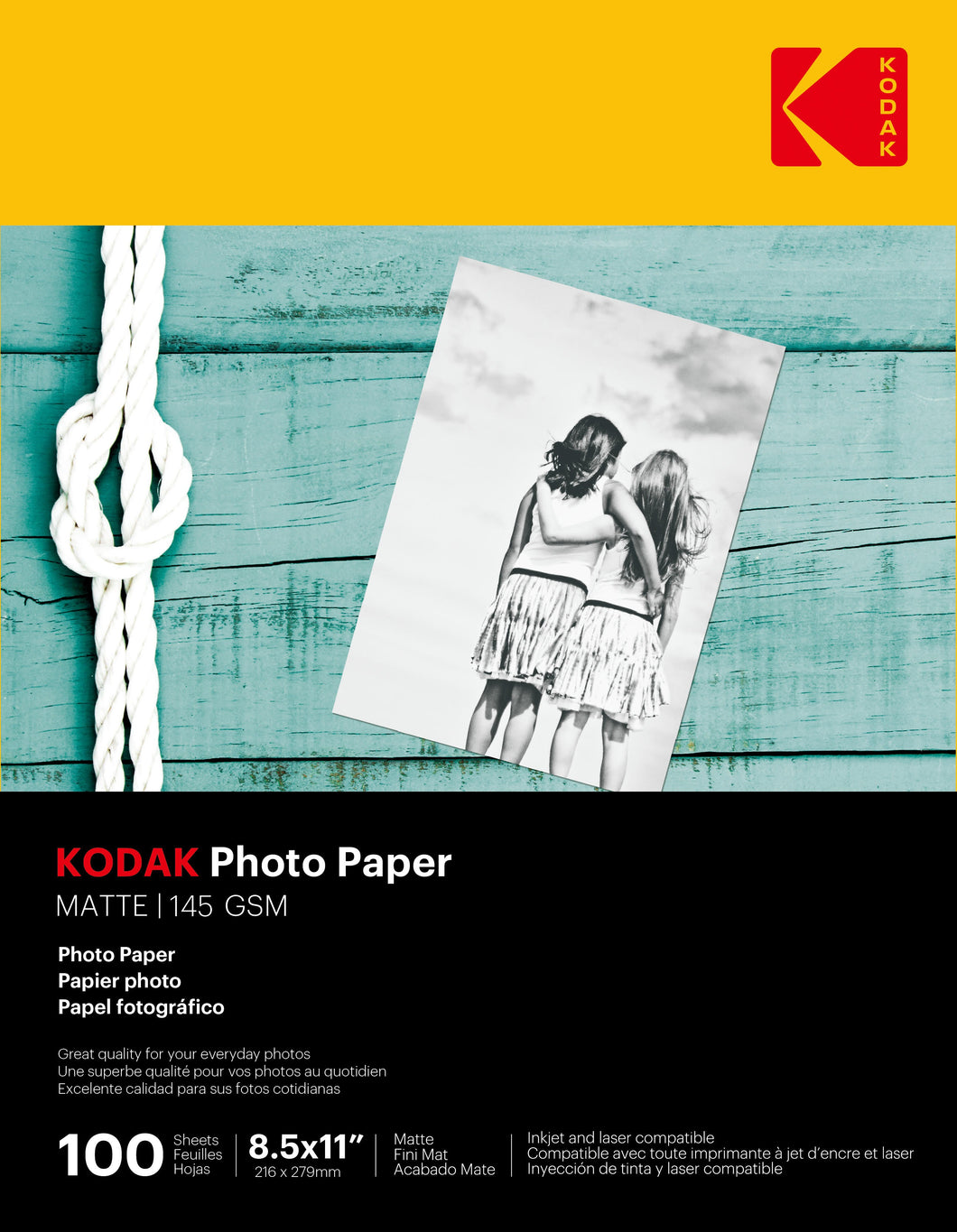 KODAK Photo Paper Matte - 8.5 x 11 inches - 100 Sheets - diyphotopaper